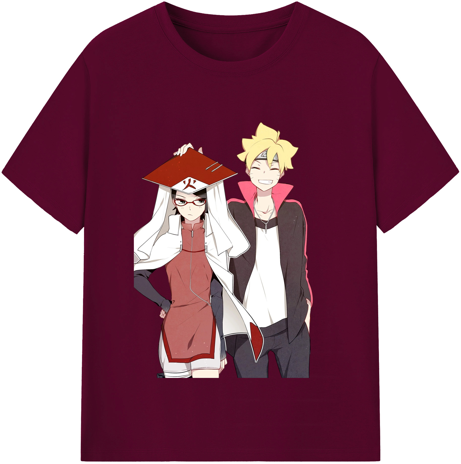 （画像用） NARUTO -ナルト- うちは サラダ Uchiha Sarada レディースカジュアルプリントTシャツ（綿100％）